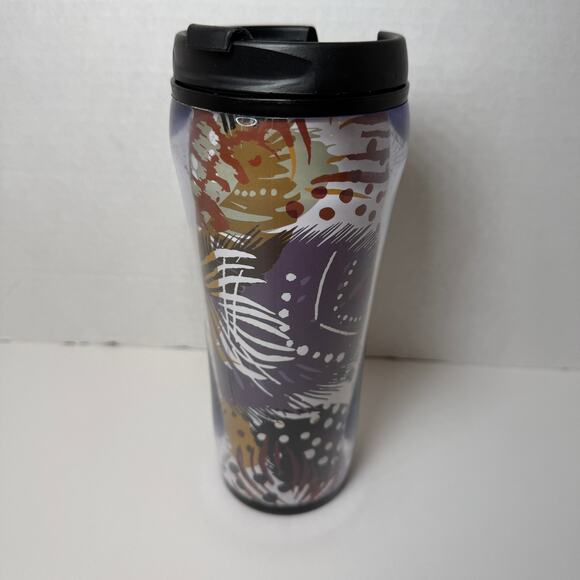 Vera Bradley Painted Feathers Print Travel Mug Coffee Cup - Picture 4 of 7